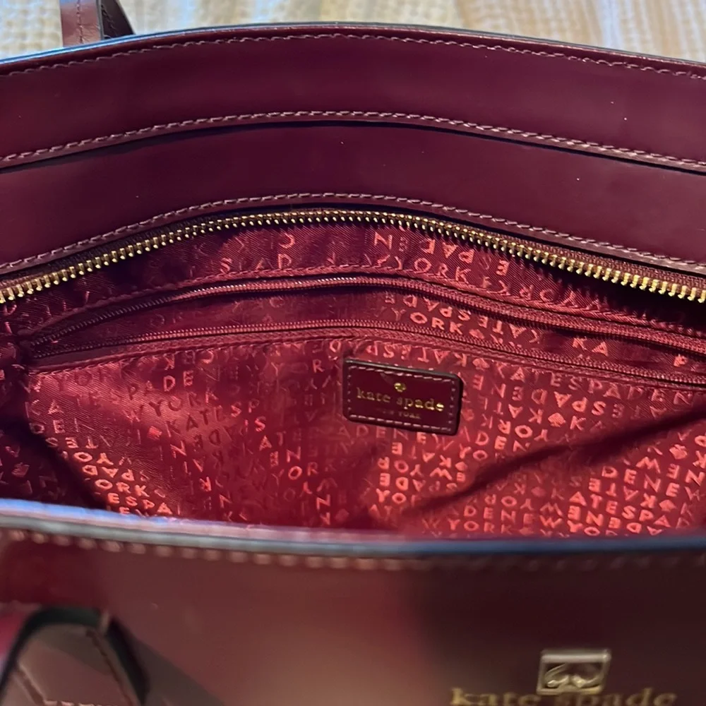 Kate Spade Maroon Tote - Picture 5 of 6